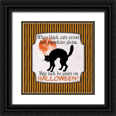 Black Cats Black Ornate Wood Framed Art Print with Double Matting by Lavoie, Tina