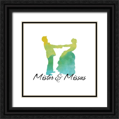 Mister And Missus Black Ornate Wood Framed Art Print with Double Matting by Lavoie, Tina
