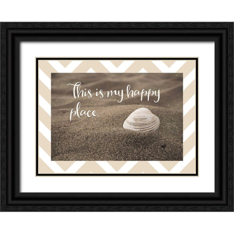 This Is My Happy Place Black Ornate Wood Framed Art Print with Double Matting by Lavoie, Tina