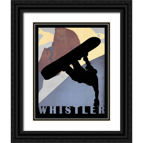 Whistler Mountain Winter Sports II Black Ornate Wood Framed Art Print with Double Matting by Lavoie, Tina
