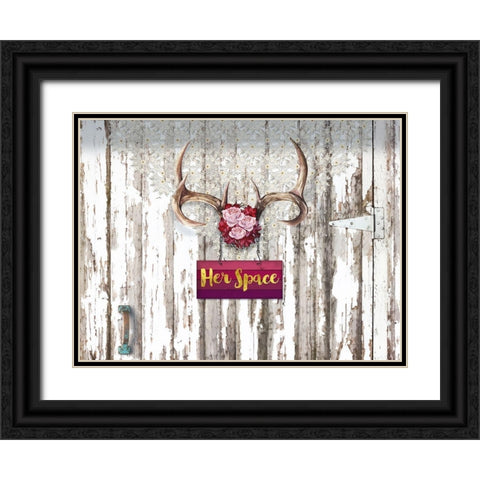 Her Space Santa Fe Cottage Style Black Ornate Wood Framed Art Print with Double Matting by Lavoie, Tina