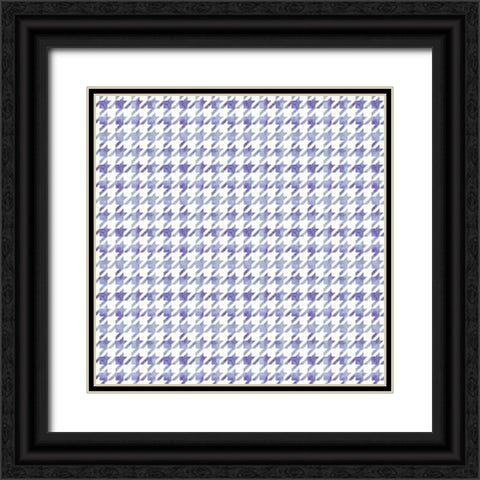 Purple Watercolor Houndstooth Black Ornate Wood Framed Art Print with Double Matting by Lavoie, Tina