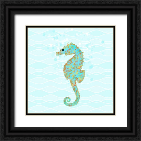 Stanley Seahorse Black Ornate Wood Framed Art Print with Double Matting by Lavoie, Tina
