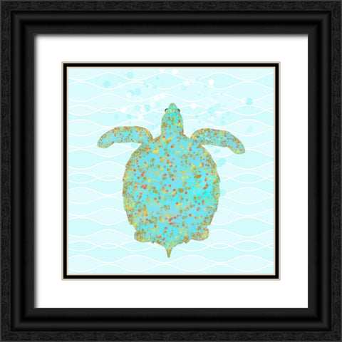 Tucker Turtle Black Ornate Wood Framed Art Print with Double Matting by Lavoie, Tina