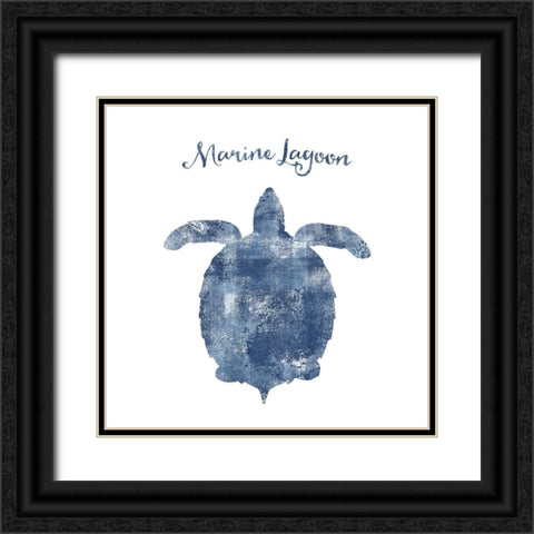 Turtle Marine Lagoon Black Ornate Wood Framed Art Print with Double Matting by Lavoie, Tina