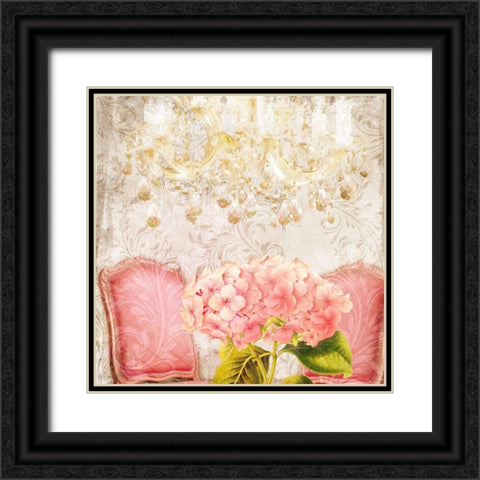 Hotel Regina Paris South Salon circa 1900 Black Ornate Wood Framed Art Print with Double Matting by Lavoie, Tina