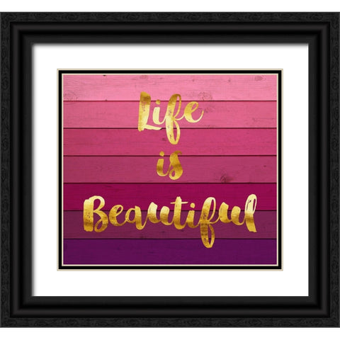 Life is Beautiful Black Ornate Wood Framed Art Print with Double Matting by Lavoie, Tina