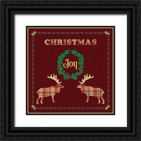 Christmas Joy Black Ornate Wood Framed Art Print with Double Matting by Lavoie, Tina
