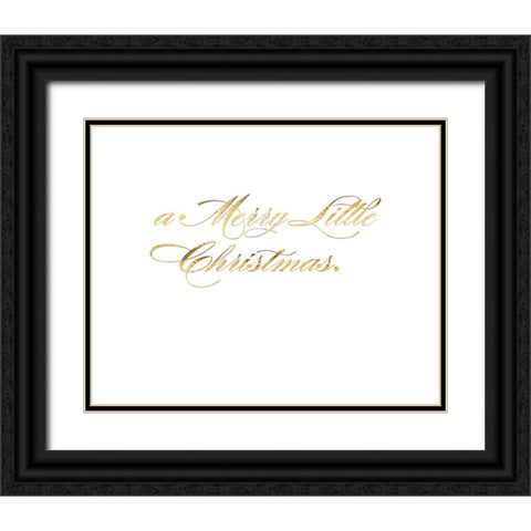 Park Avenue a Merry Little Christmas inside card copy Black Ornate Wood Framed Art Print with Double Matting by Lavoie, Tina