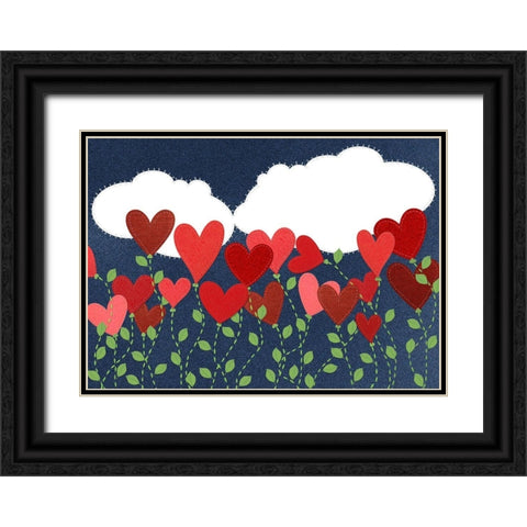 A Garden of Love Black Ornate Wood Framed Art Print with Double Matting by Lavoie, Tina