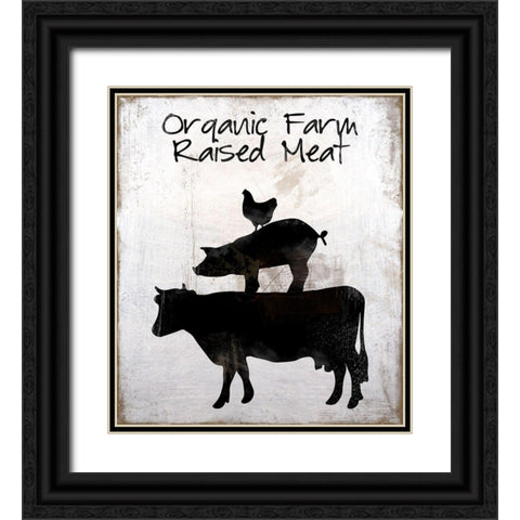 Organic Farm Raised Meat Black Ornate Wood Framed Art Print with Double Matting by Lavoie, Tina