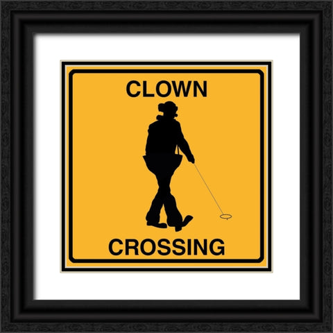 Clown Crossing Black Ornate Wood Framed Art Print with Double Matting by Lavoie, Tina