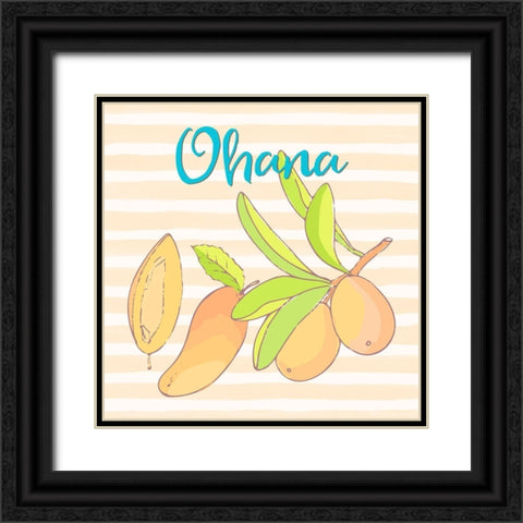 Mango Ohana Black Ornate Wood Framed Art Print with Double Matting by Lavoie, Tina