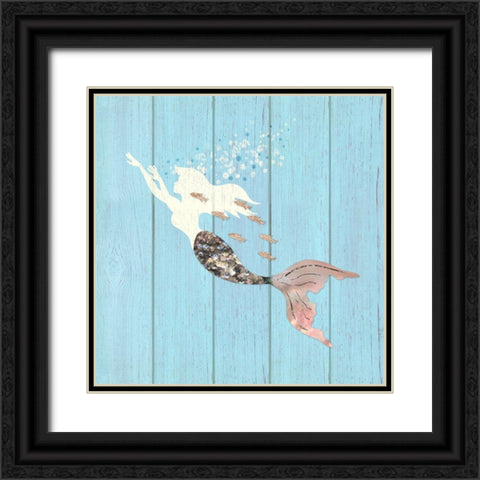 Swimming With The Fishes II Black Ornate Wood Framed Art Print with Double Matting by Lavoie, Tina