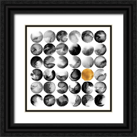 Dab III Black Ornate Wood Framed Art Print with Double Matting by Lavoie, Tina