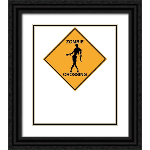 Zombie Crossing Tee Black Ornate Wood Framed Art Print with Double Matting by Lavoie, Tina