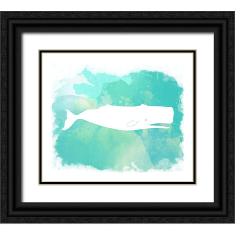 Heart of the Sea Sperm Whale Black Ornate Wood Framed Art Print with Double Matting by Lavoie, Tina