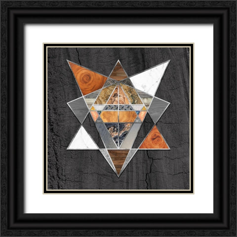 Rustic Geometry I Black Ornate Wood Framed Art Print with Double Matting by Lavoie, Tina