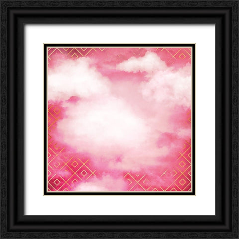 Geometric Clouds Black Ornate Wood Framed Art Print with Double Matting by Lavoie, Tina