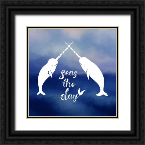 Seas the Day Black Ornate Wood Framed Art Print with Double Matting by Lavoie, Tina