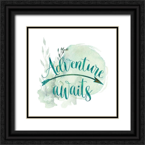 Adventure Awaits Black Ornate Wood Framed Art Print with Double Matting by Lavoie, Tina