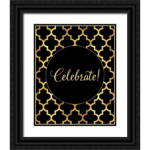 Arabesque Celebrate Black Ornate Wood Framed Art Print with Double Matting by Lavoie, Tina