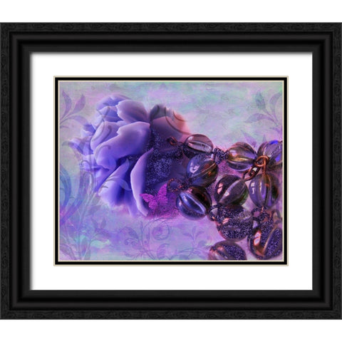 Sunset Rose Black Ornate Wood Framed Art Print with Double Matting by Lavoie, Tina