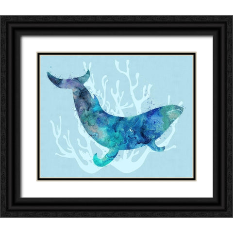 Mystical Whale Black Ornate Wood Framed Art Print with Double Matting by Lavoie, Tina