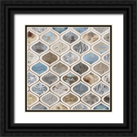 Sand and Surf Arabesque Black Ornate Wood Framed Art Print with Double Matting by Lavoie, Tina