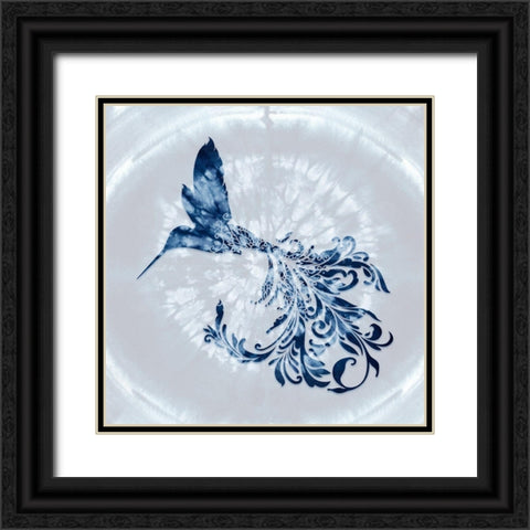 Hummingbird Mandala Black Ornate Wood Framed Art Print with Double Matting by Lavoie, Tina