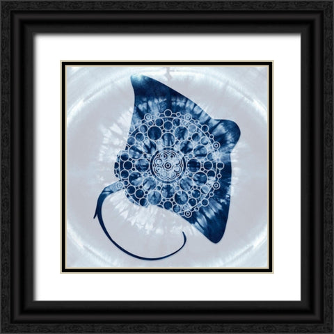 Manta Mandala Black Ornate Wood Framed Art Print with Double Matting by Lavoie, Tina