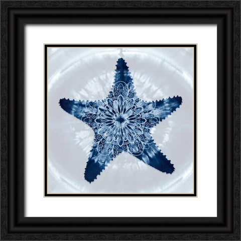 Starfish Mandala Black Ornate Wood Framed Art Print with Double Matting by Lavoie, Tina