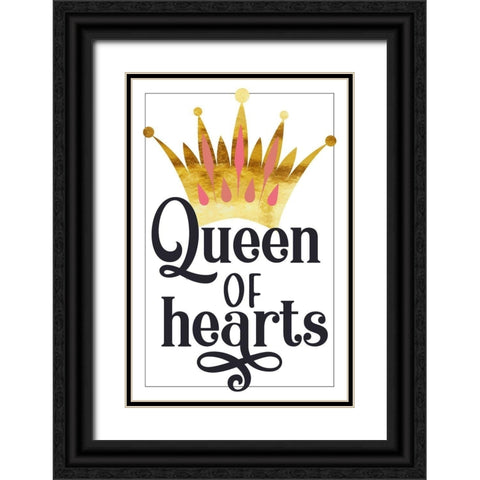 Queen of Hearts Black Ornate Wood Framed Art Print with Double Matting by Lavoie, Tina