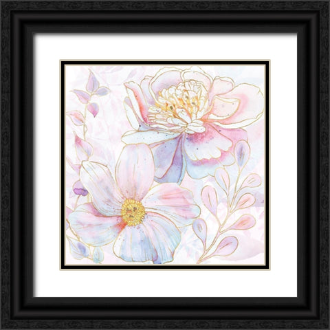Maisies Peonies II Black Ornate Wood Framed Art Print with Double Matting by Lavoie, Tina