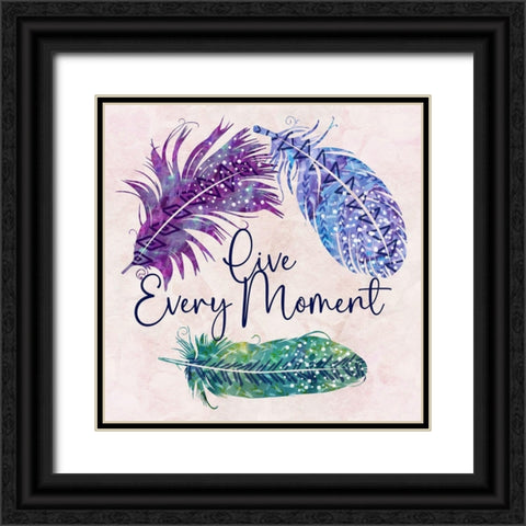 Live every Moment Black Ornate Wood Framed Art Print with Double Matting by Lavoie, Tina