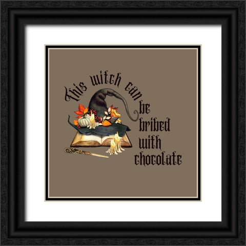 This Witch Can Be Bribed Black Ornate Wood Framed Art Print with Double Matting by Mitchell, Tina