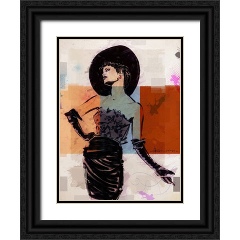 Classy Black Ornate Wood Framed Art Print with Double Matting by TMBorenstein