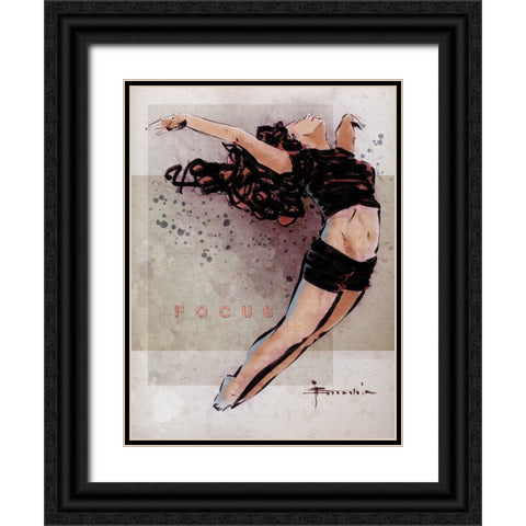 Focus Black Ornate Wood Framed Art Print with Double Matting by TMBorenstein