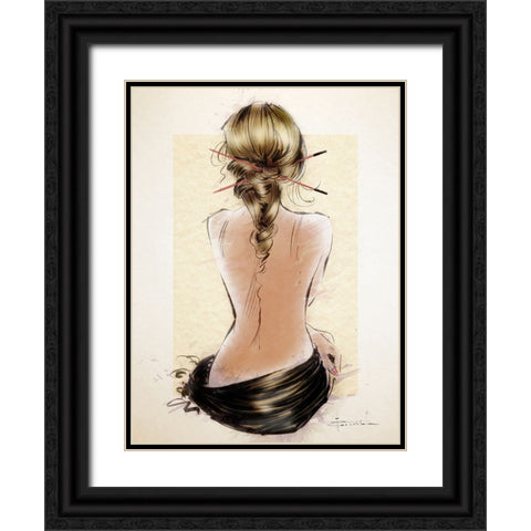 Ignore Black Ornate Wood Framed Art Print with Double Matting by TMBorenstein