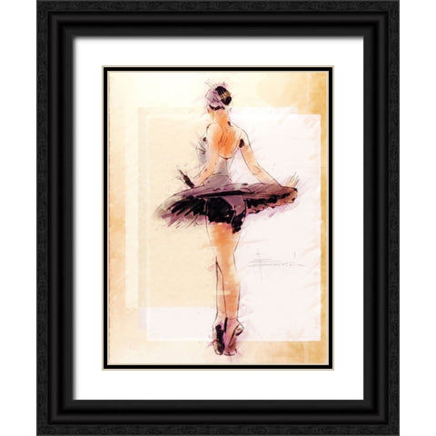 Ready Black Ornate Wood Framed Art Print with Double Matting by TMBorenstein