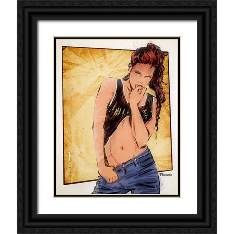 Shadowless Black Ornate Wood Framed Art Print with Double Matting by TMBorenstein