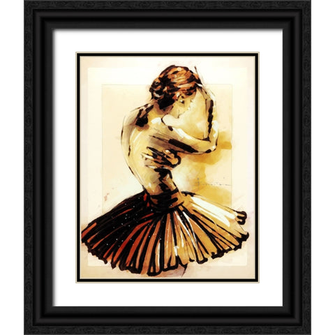 Shallow Hall Black Ornate Wood Framed Art Print with Double Matting by TMBorenstein