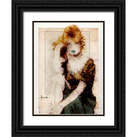 Classic Black Ornate Wood Framed Art Print with Double Matting by TMBorenstein