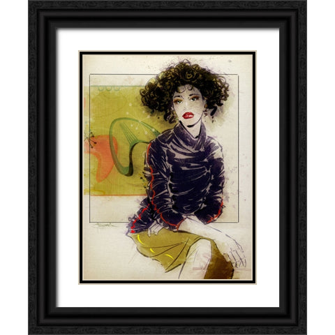Thats Right Black Ornate Wood Framed Art Print with Double Matting by TMBorenstein