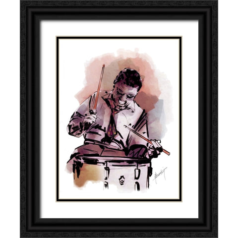 FlimFlam Black Ornate Wood Framed Art Print with Double Matting by TMBorenstein