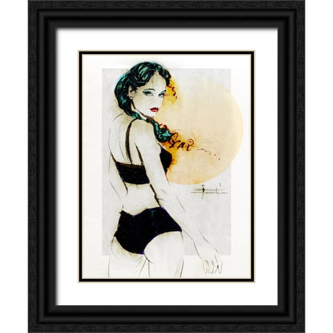 Last One In Black Ornate Wood Framed Art Print with Double Matting by TMBorenstein