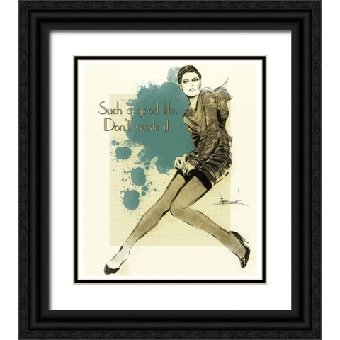 A Good Life Black Ornate Wood Framed Art Print with Double Matting by TMBorenstein