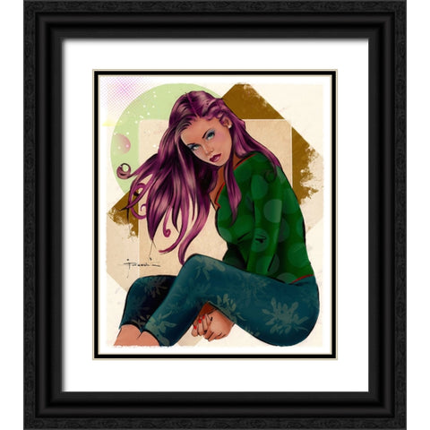 Angled Life Black Ornate Wood Framed Art Print with Double Matting by TMBorenstein