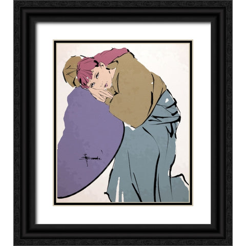 Comfortable Black Ornate Wood Framed Art Print with Double Matting by TMBorenstein