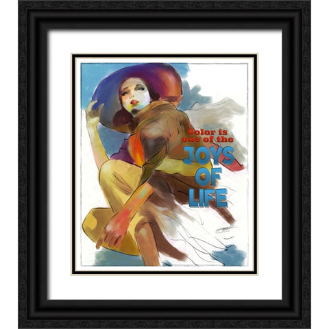 Joys Of Life Black Ornate Wood Framed Art Print with Double Matting by TMBorenstein